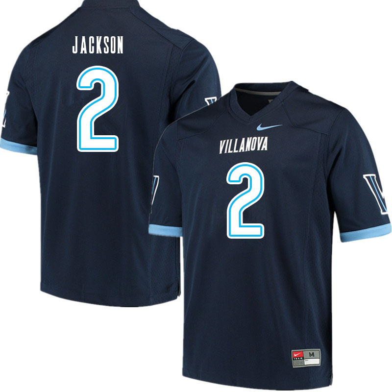 Men #2 Jalen Jackson Villanova Wildcats College Football Jerseys Sale-Navy - Click Image to Close